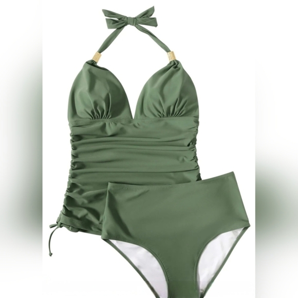 SOLD SUUKSESS Halter Tankini Bathingsuit #413 - Picture 4 of 15